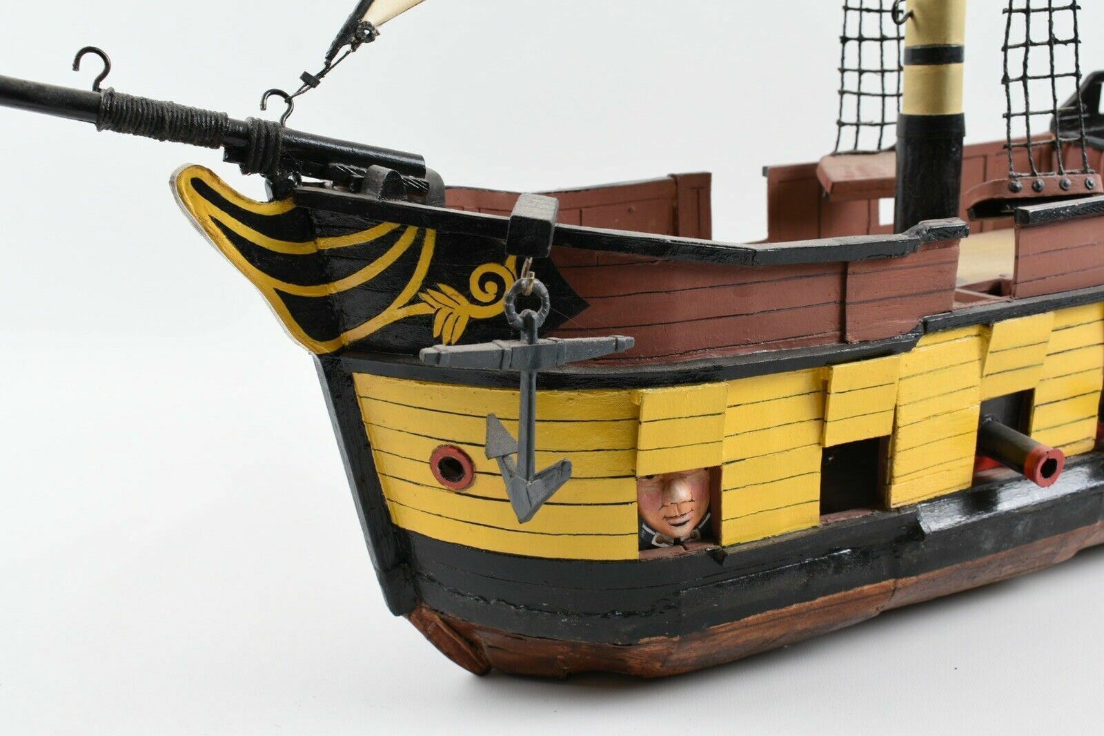 Scratch Built Wooden HMS Cornwall Ship