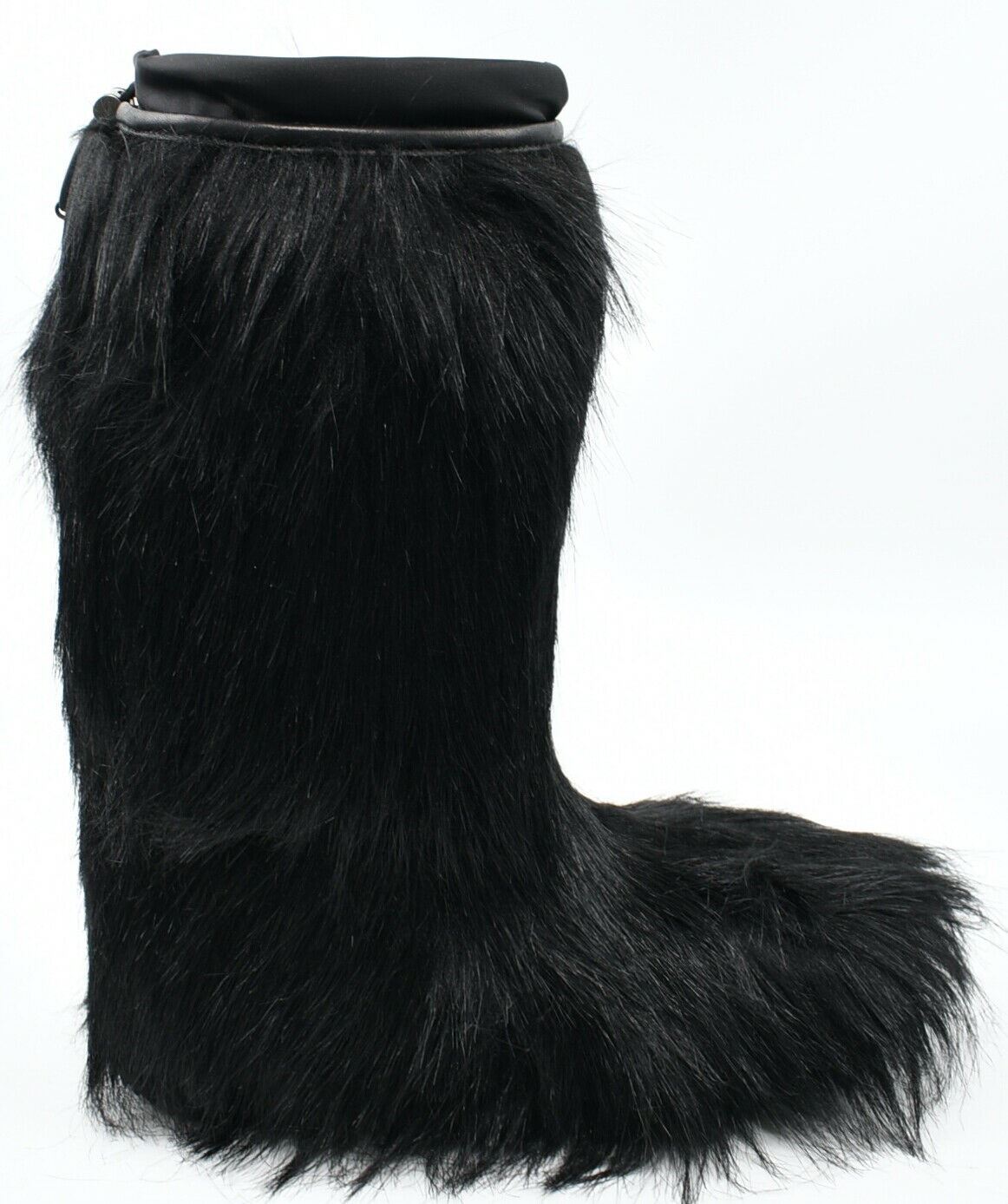PRADA Women's Black Faux Fur Designer Snow Boots, size UK 3 / EU 36