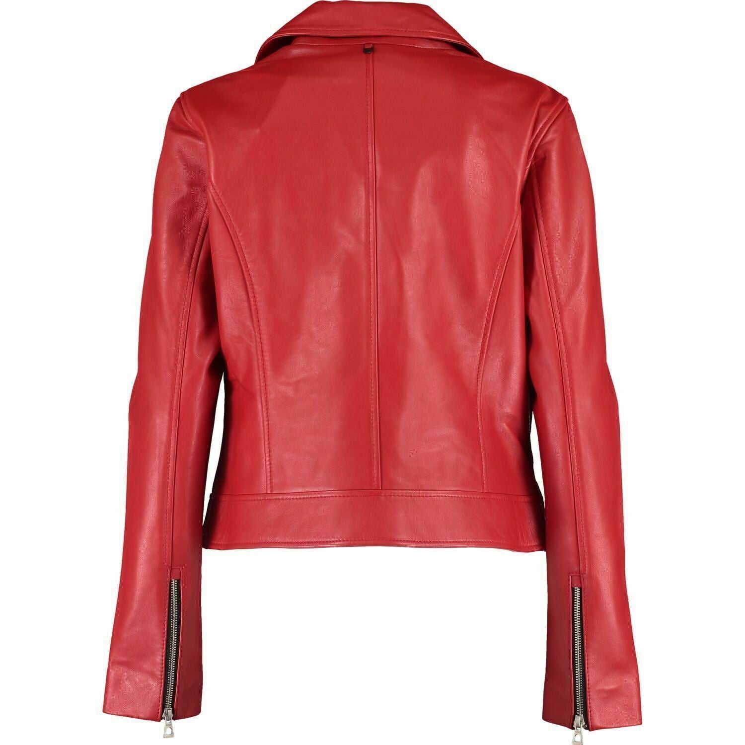 RUDSAK - MAHIRA Women's Red Genuine Leather Biker Jacket, size XS