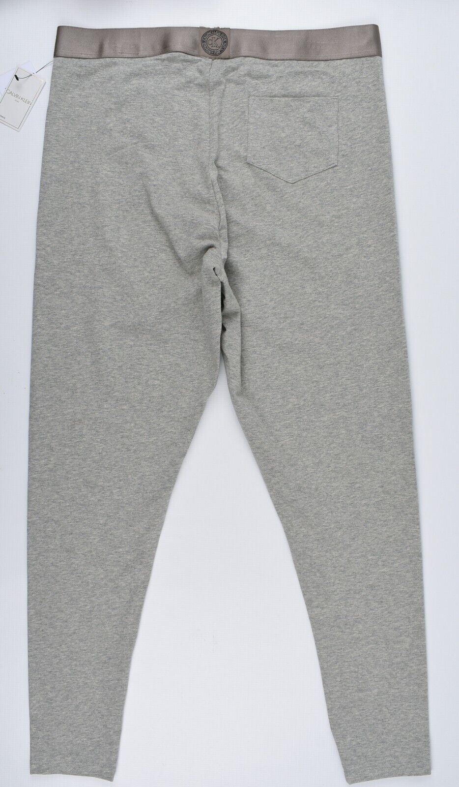 CALVIN KLEIN ICON Women's Logo Waistband Lounging Leggings, Grey, size M (UK 12)