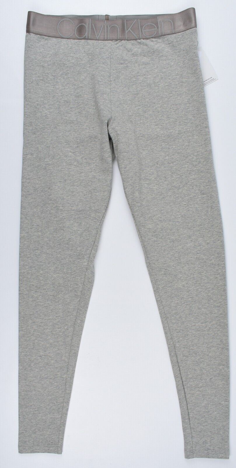 CALVIN KLEIN ICON Women's Logo Waistband Lounging Leggings, Grey, size S (UK 10)