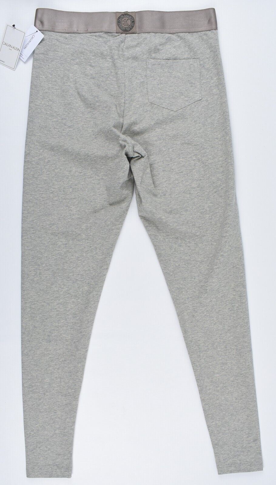 CALVIN KLEIN ICON Women's Logo Waistband Lounging Leggings, Grey, size S (UK 10)