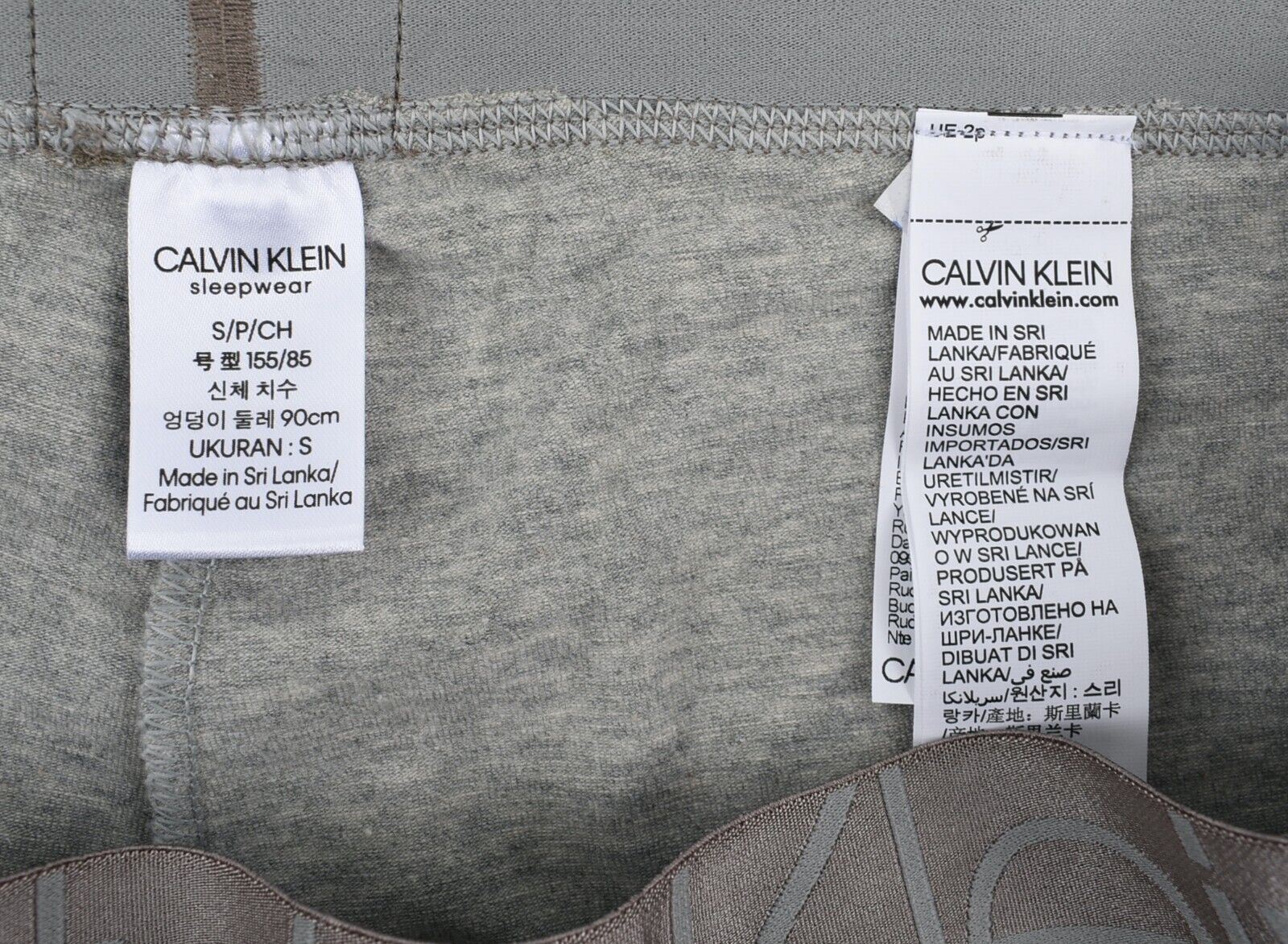 CALVIN KLEIN ICON Women's Logo Waistband Lounging Leggings, Grey, size S (UK 10)