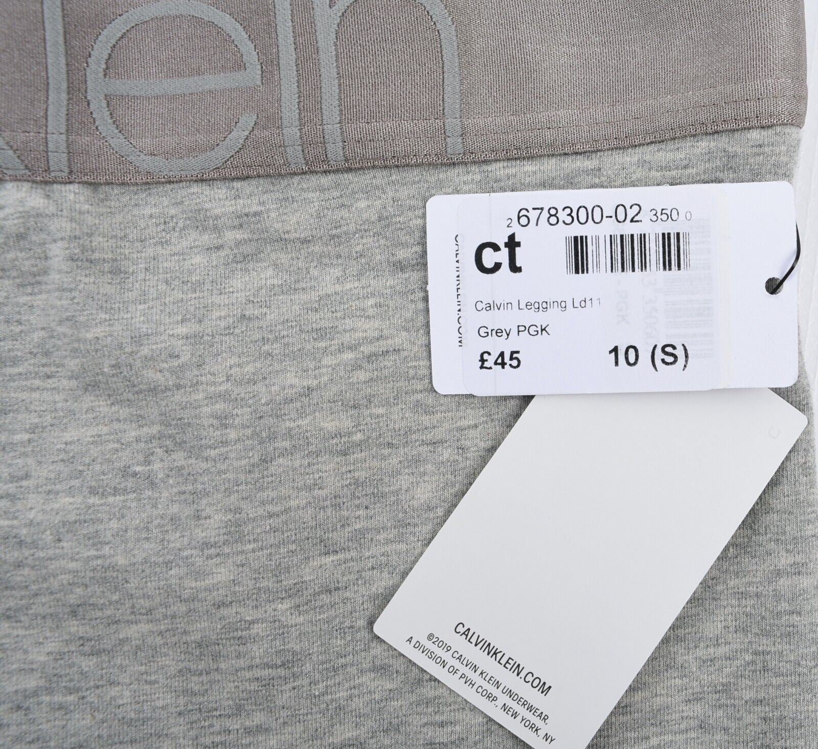 CALVIN KLEIN ICON Women's Logo Waistband Lounging Leggings, Grey, size S (UK 10)