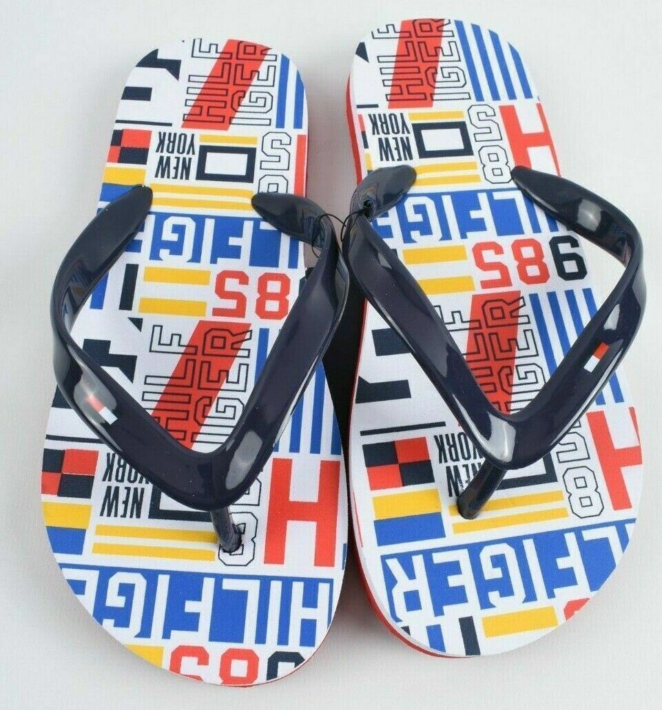 TOMMY HILFIGER Baby Girls' ABRAHAM Flip Flops Sandals, Multi, UK infant 10