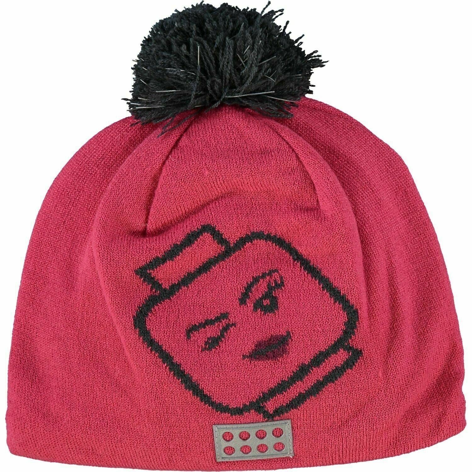 LEGOWEAR - AGATA Girls' Kids' Pom Pom Beanie Hat, Pink size 4-7 years
