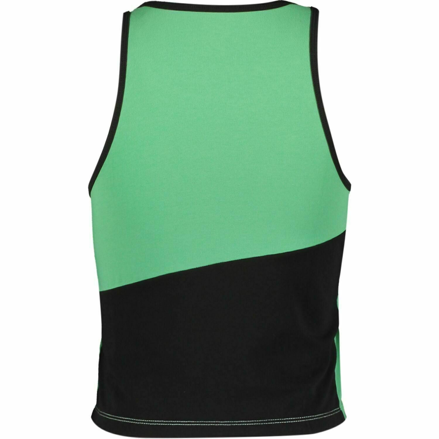 VANS Women's RAMP TESTED TANK Top, Fitted, Cropped, Green/Blue, size XS