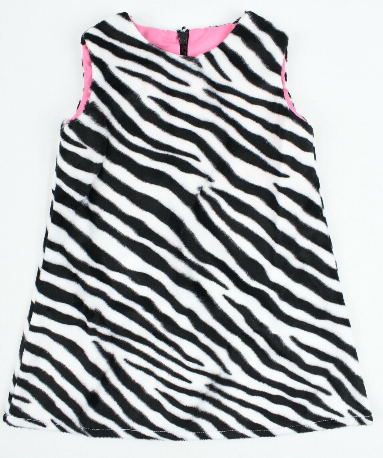 GREEN RABBIT Baby Girls' Zebra Print Shift Dress, MADE IN UK, size 6-12 Months