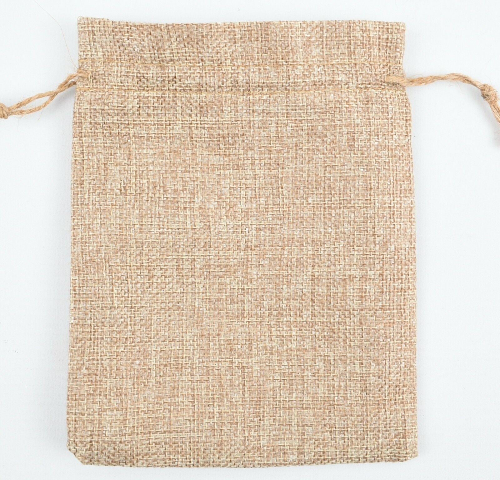 14x JUTE BURLAP DRAWSTRING BAGS Pouch Wedding Favour Gift Sacks - 13x18cm