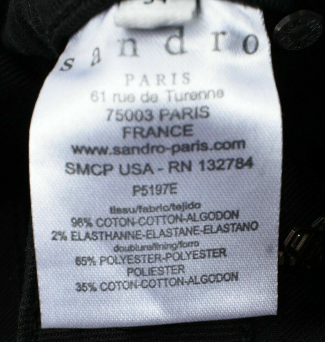 SANDRO PARIS Women's Straight Leg Distressed look Black Denim Jeans - UK 8