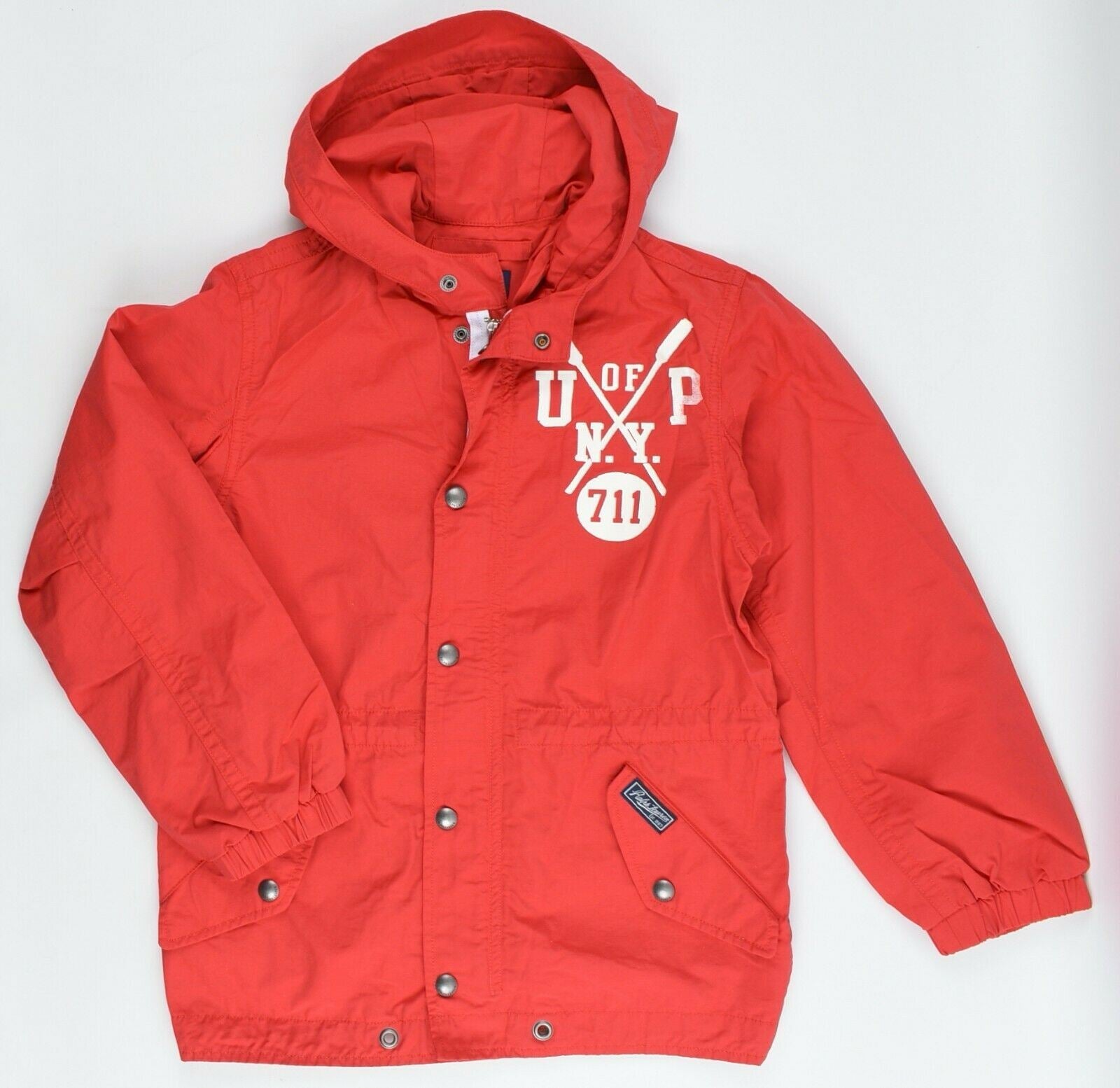 POLO RALPH LAUREN Girls' Kids' Hooded Windbreaker Jacket, Red, size 8 years