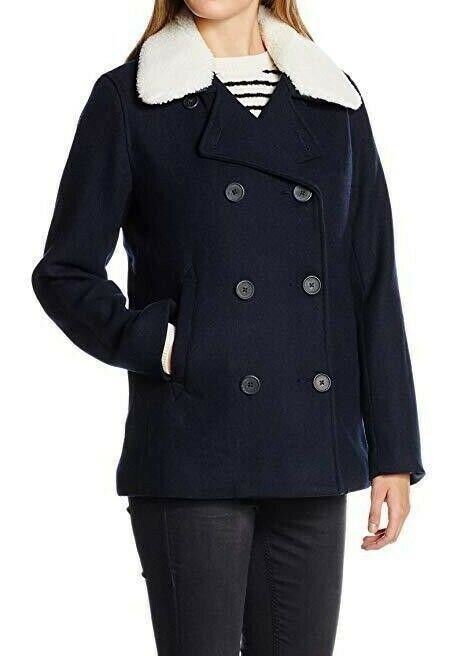 LEVI'S Women's Wool Blend Peacoat Coat /Jacket, Midnight Blue, size L