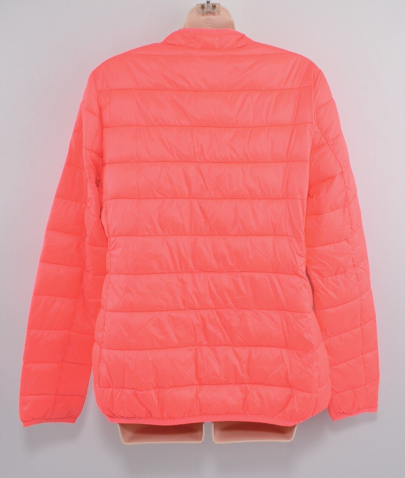 KARL LAGERFELD Women's Packable Padded Jacket, Neon Orange, size L