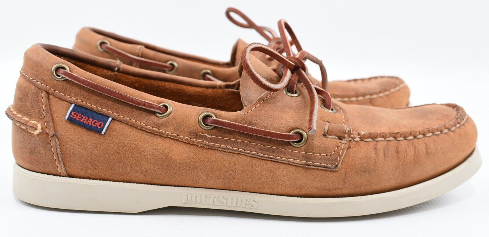 SEBAGO - CAMPSIDES Men's Brown Leather Boat Shoes, size UK 7 /EU 41 *Used - VGC*