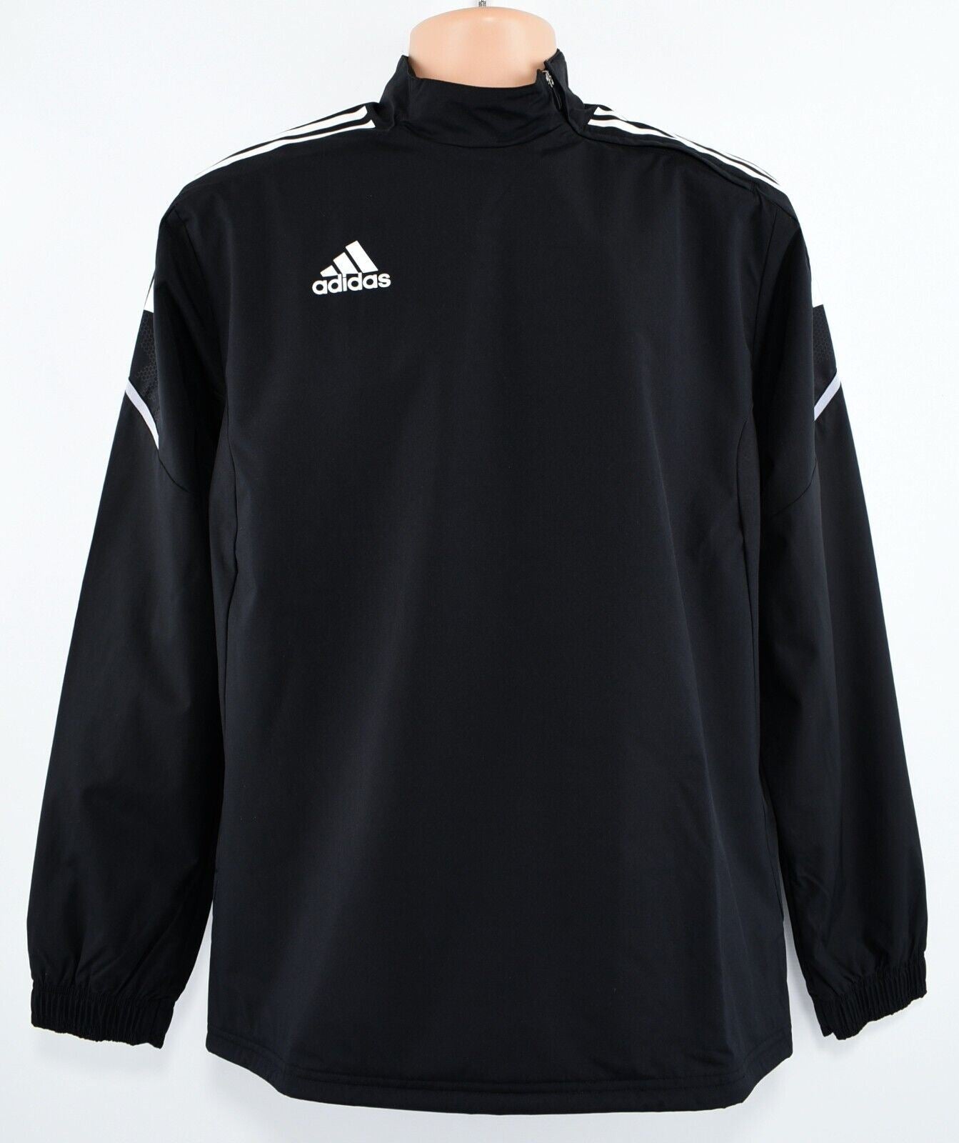 ADIDAS Men's Pullover Anorak Windbreaker Jacket, Black, size SMALL