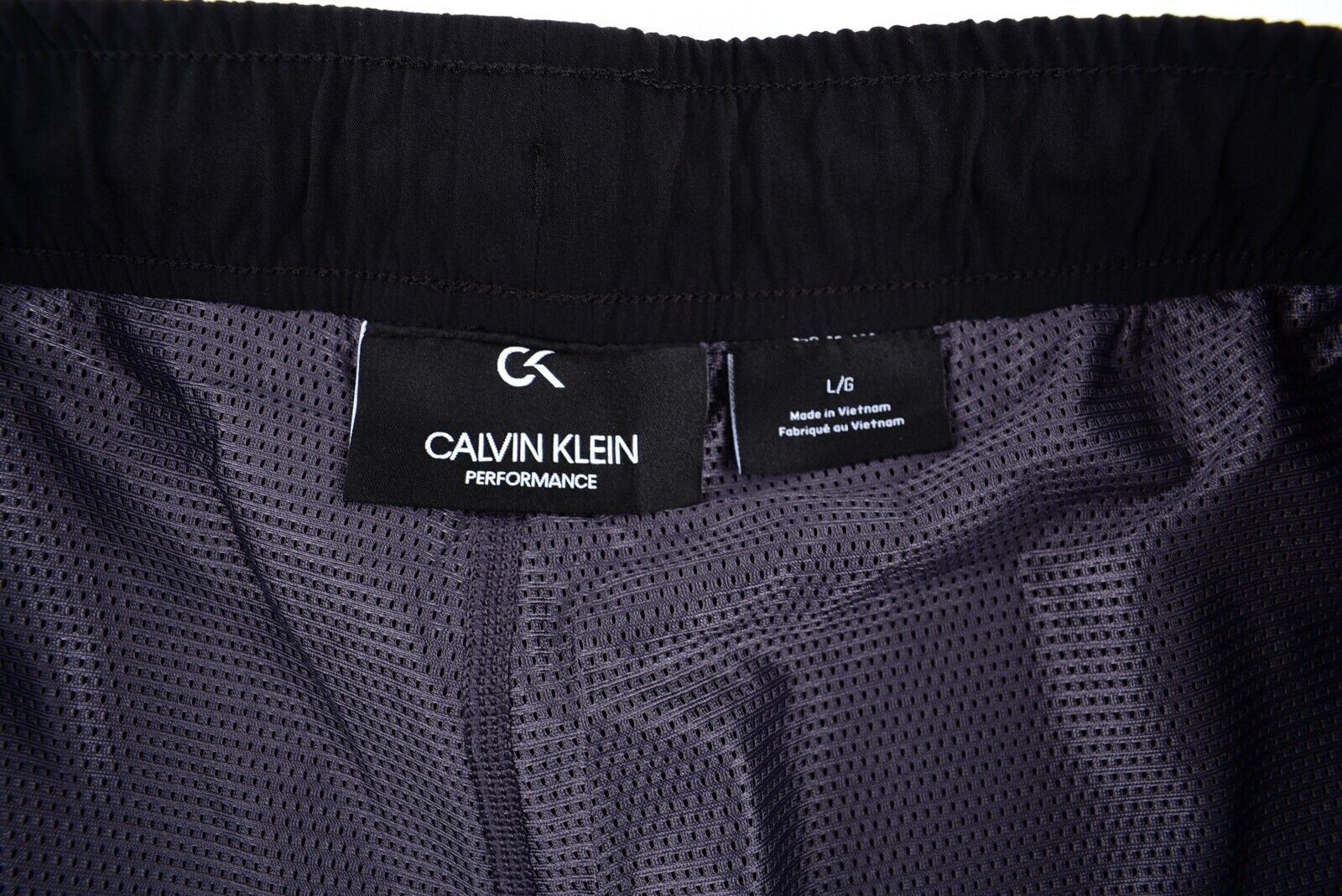 CALVIN KLEIN Performance: Men's 2-in 1 Workout Shorts, Black/Grey, size L