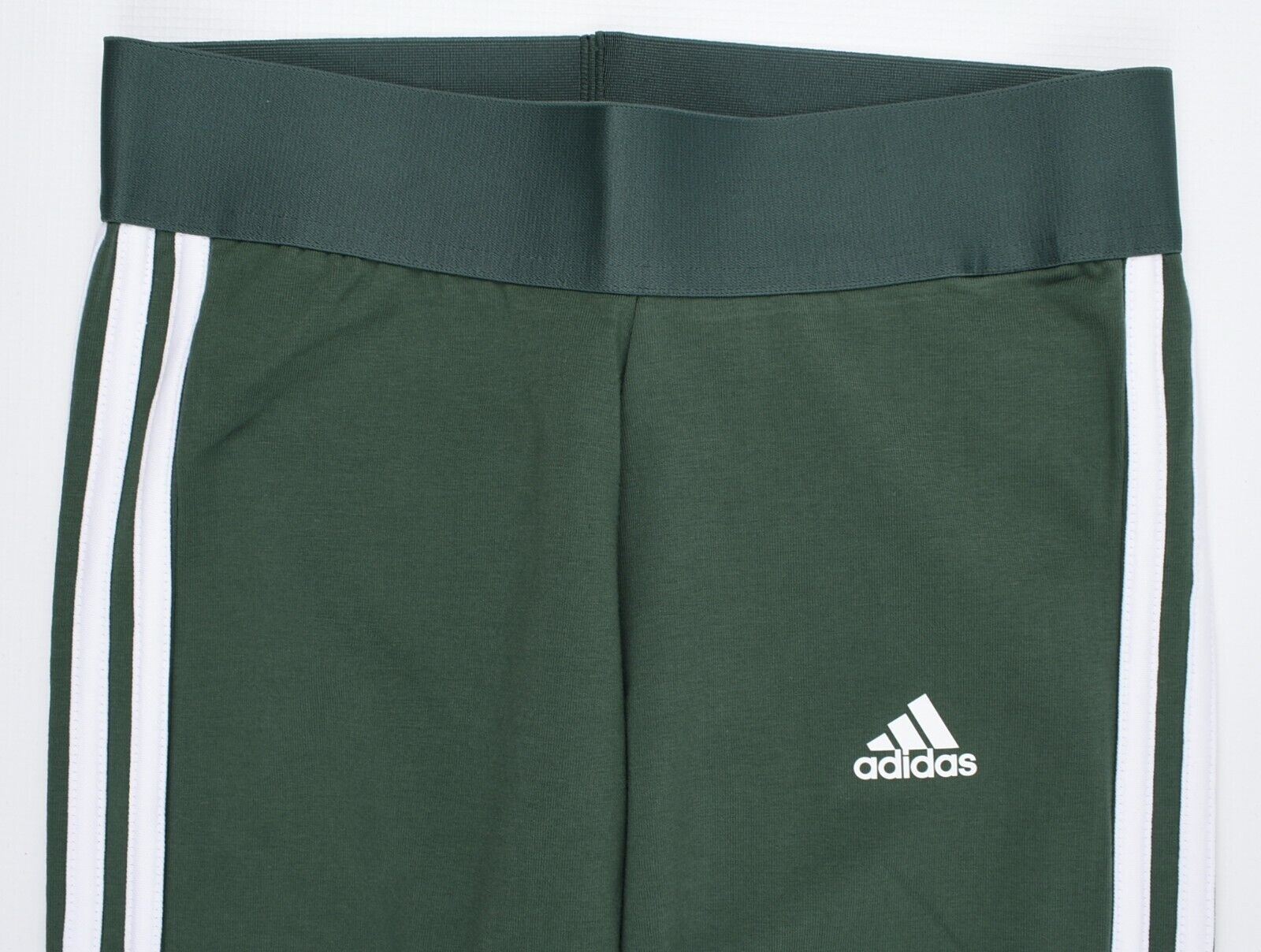 ADIDAS Women's 3 Stripes Cotton Leggings, Green Oxide, size XS (UK 4-6)