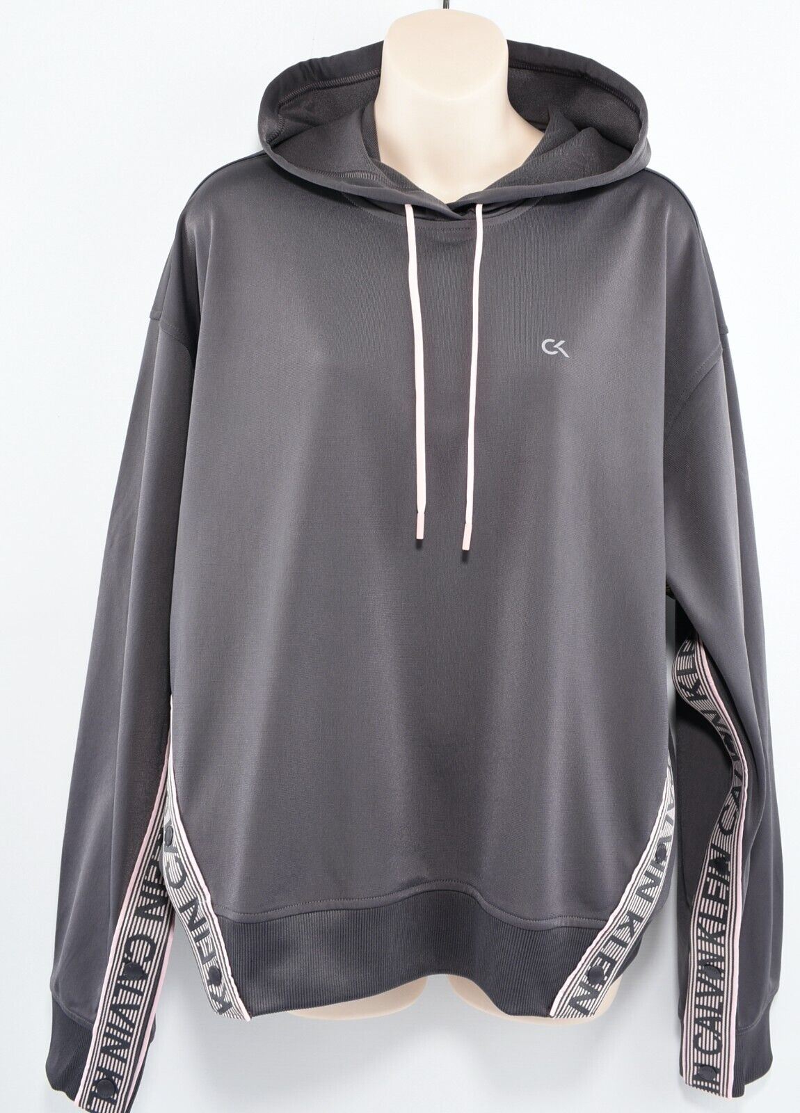 CALVIN KLEIN Performance - Women's Relaxed Fit Hoodie, Blackened Pearl, size XS