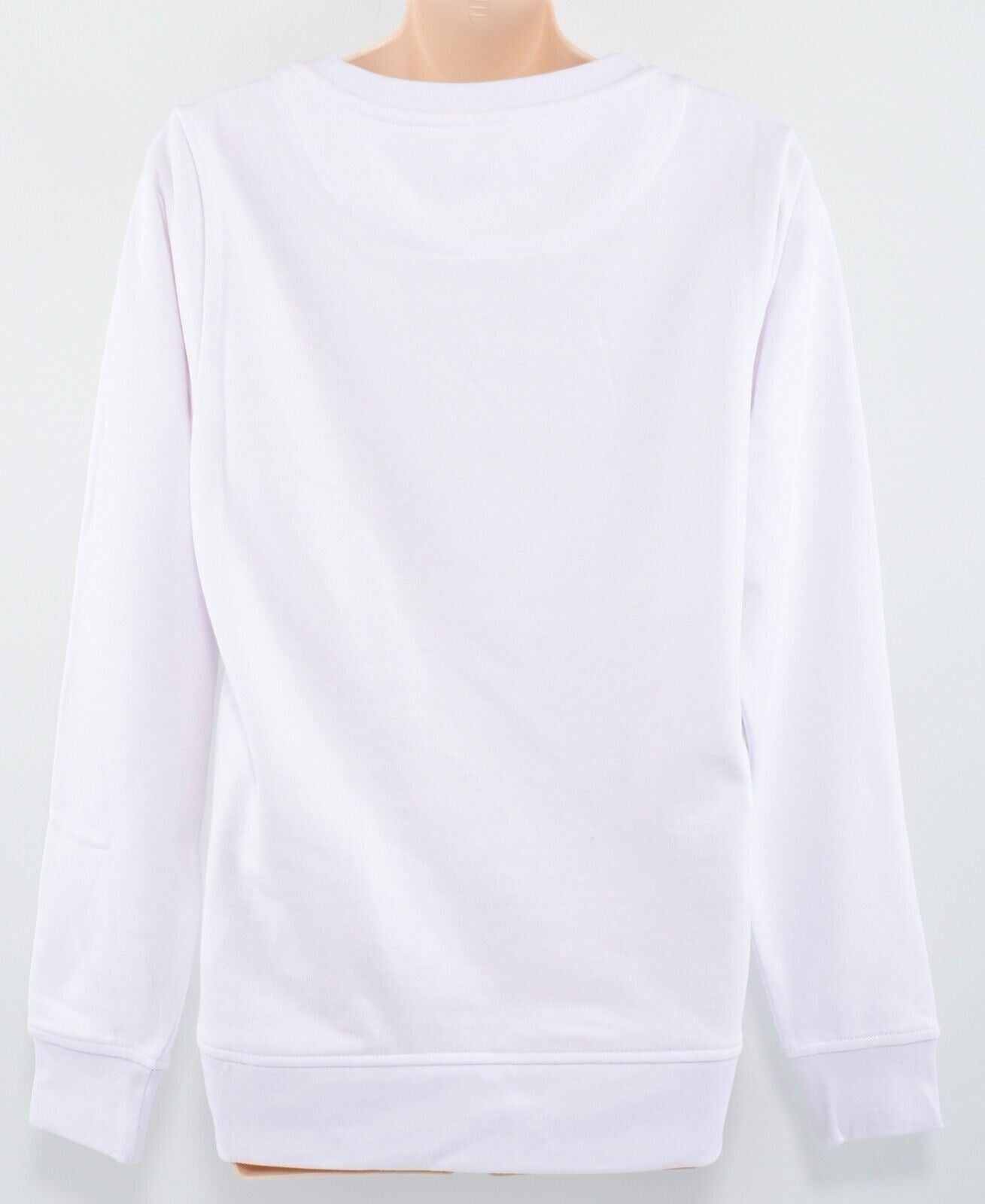 KAPPA Women's Zemin Crew Slim Fit Sweatshirt, White/Black Logo, size XS (UK 8)