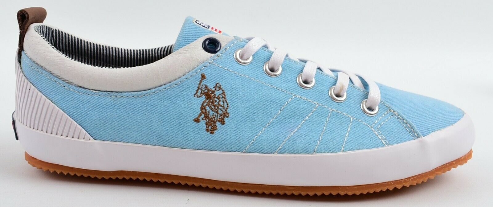 U.S. POLO ASSN. Women's LAURIE Canvas Trainers, Sky Blue, UK 5 - EU 38 *MARKS*