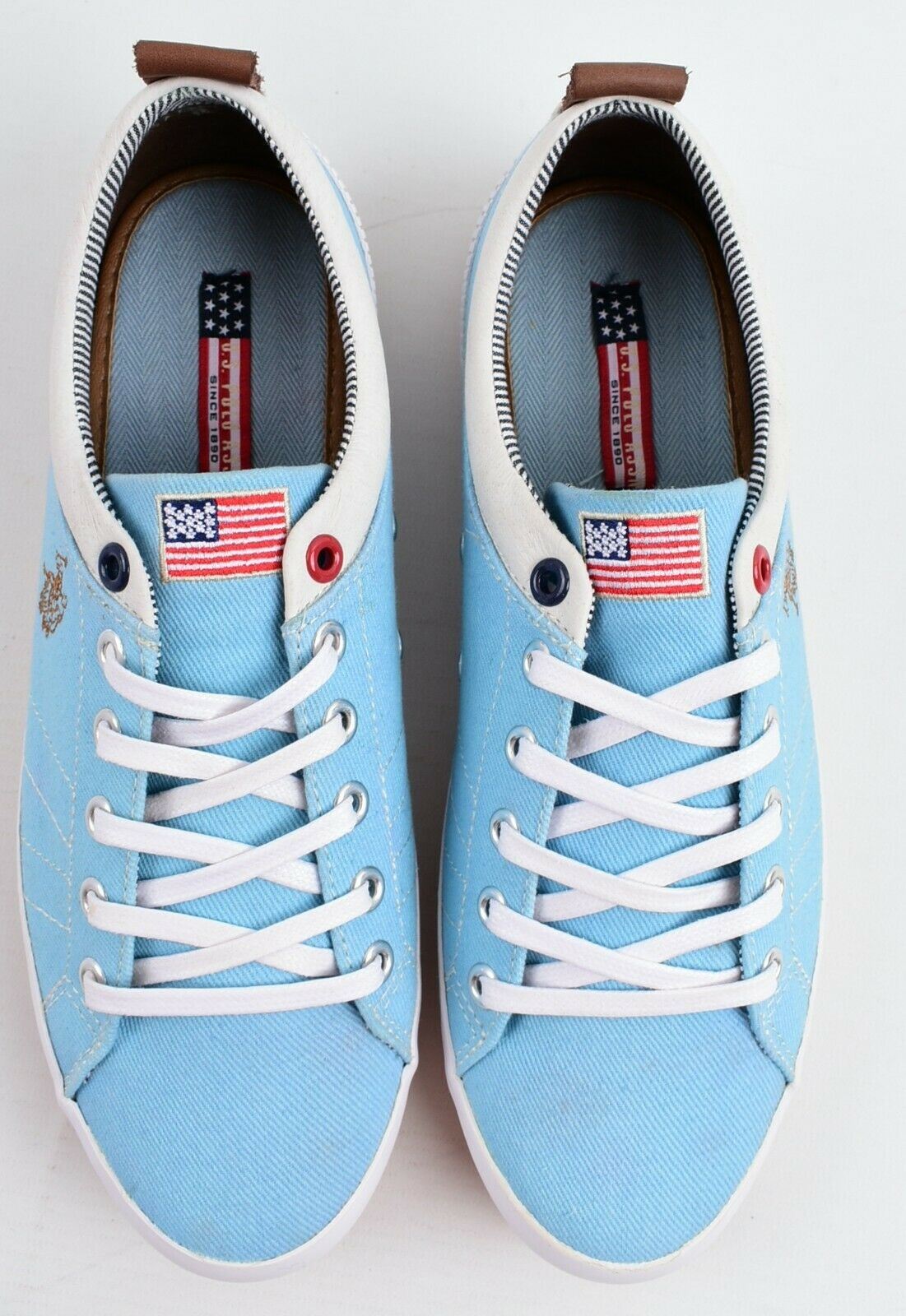 U.S. POLO ASSN. Women's LAURIE Canvas Trainers, Sky Blue, UK 5 - EU 38 *MARKS*