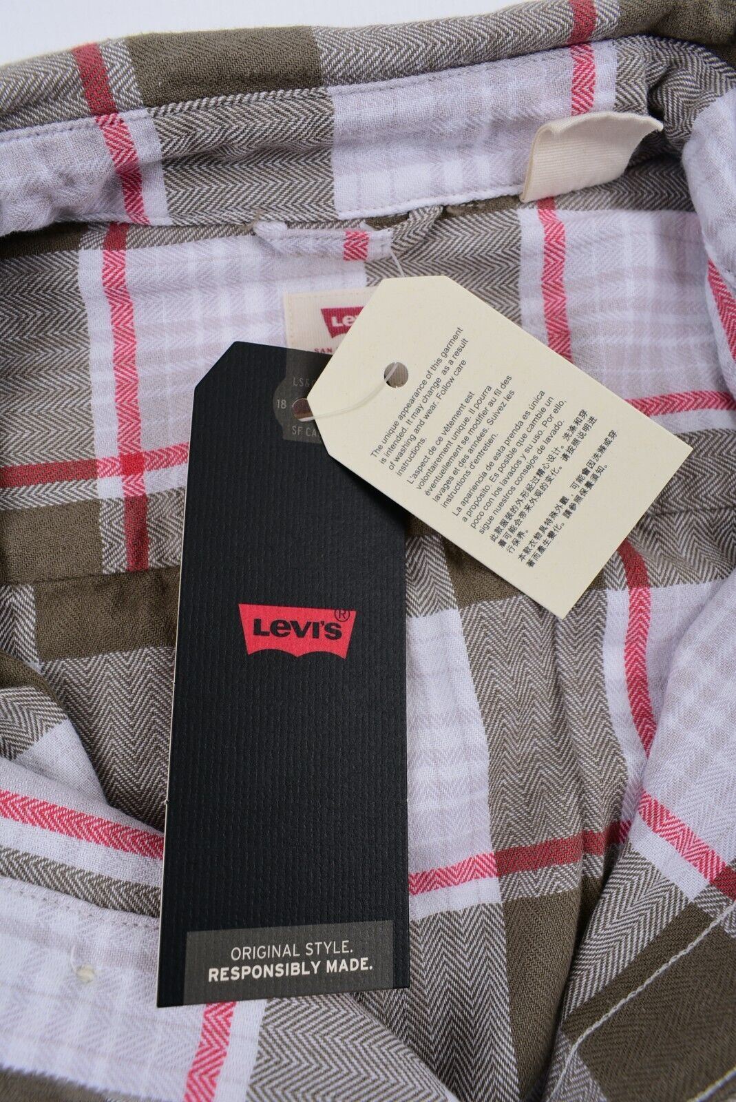 LEVI'S Men's Jackson Checked Worker Shirt, Relaxed Fit, Multicoloured, size M