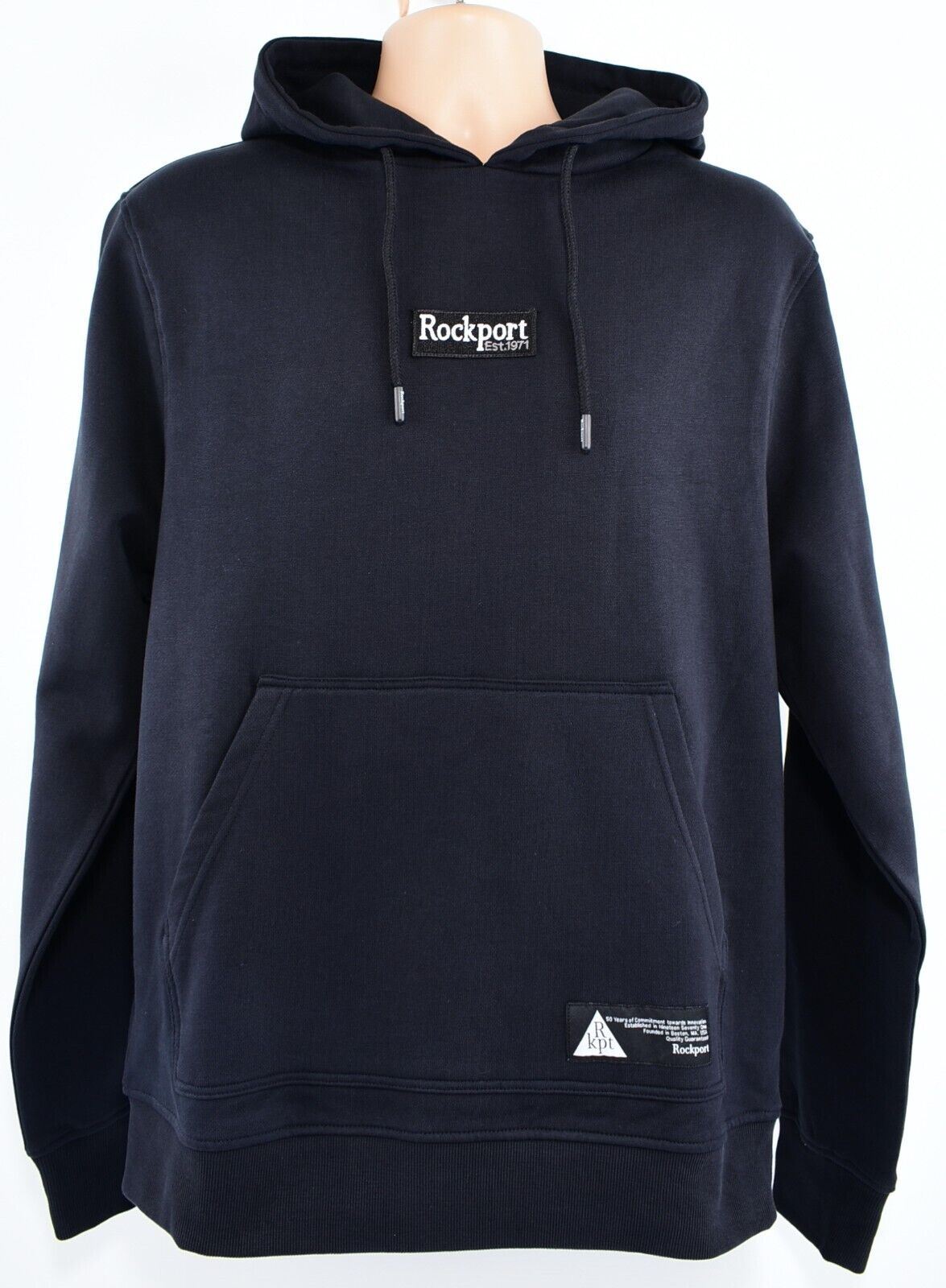 ROCKPORT - EDGE Men's Hooded Sweatshirt, Hoodie, Black, size M