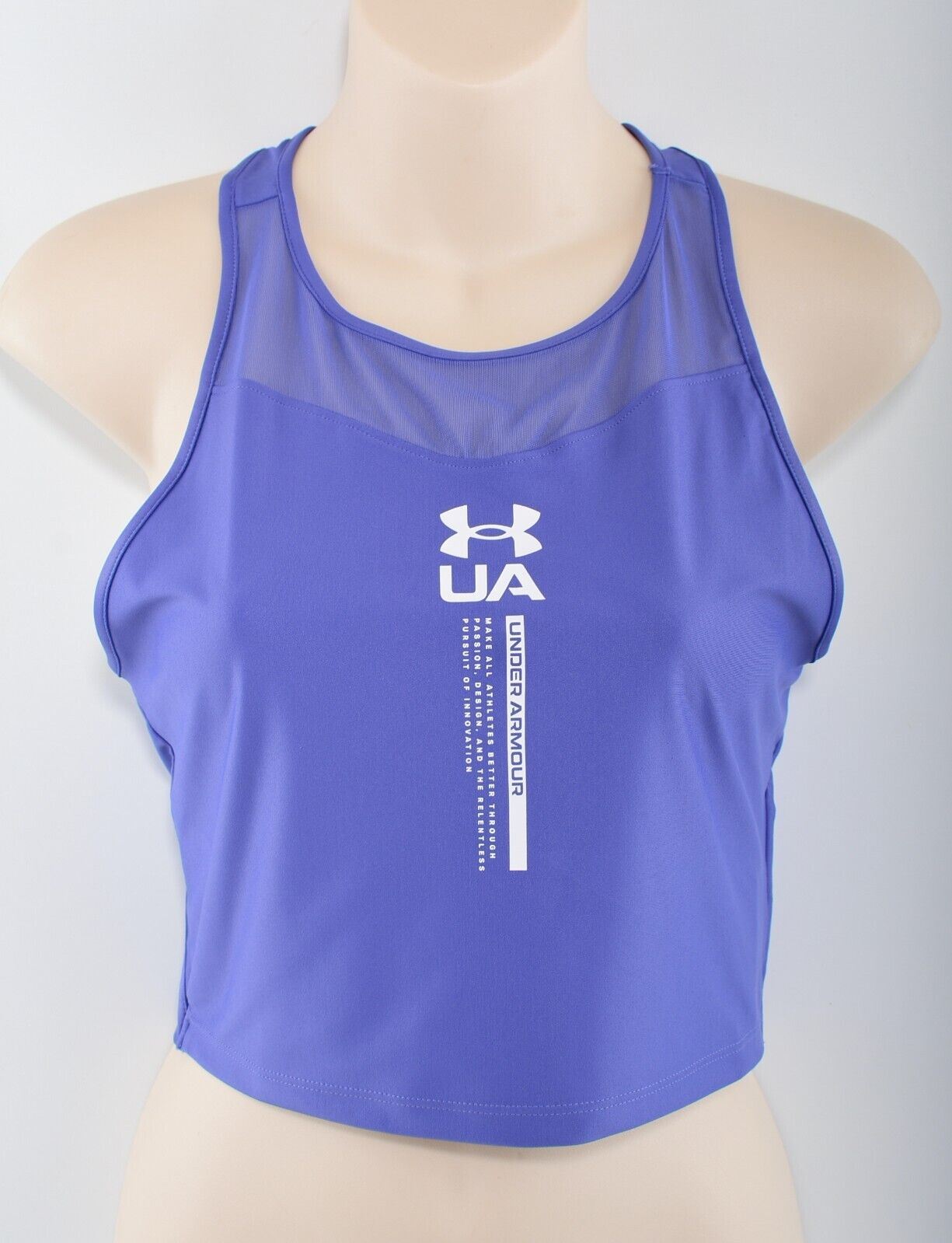 UNDER ARMOUR Women's ISO-CHILL Activewear Crop Top, Isotope Blue, size M (UK 12)