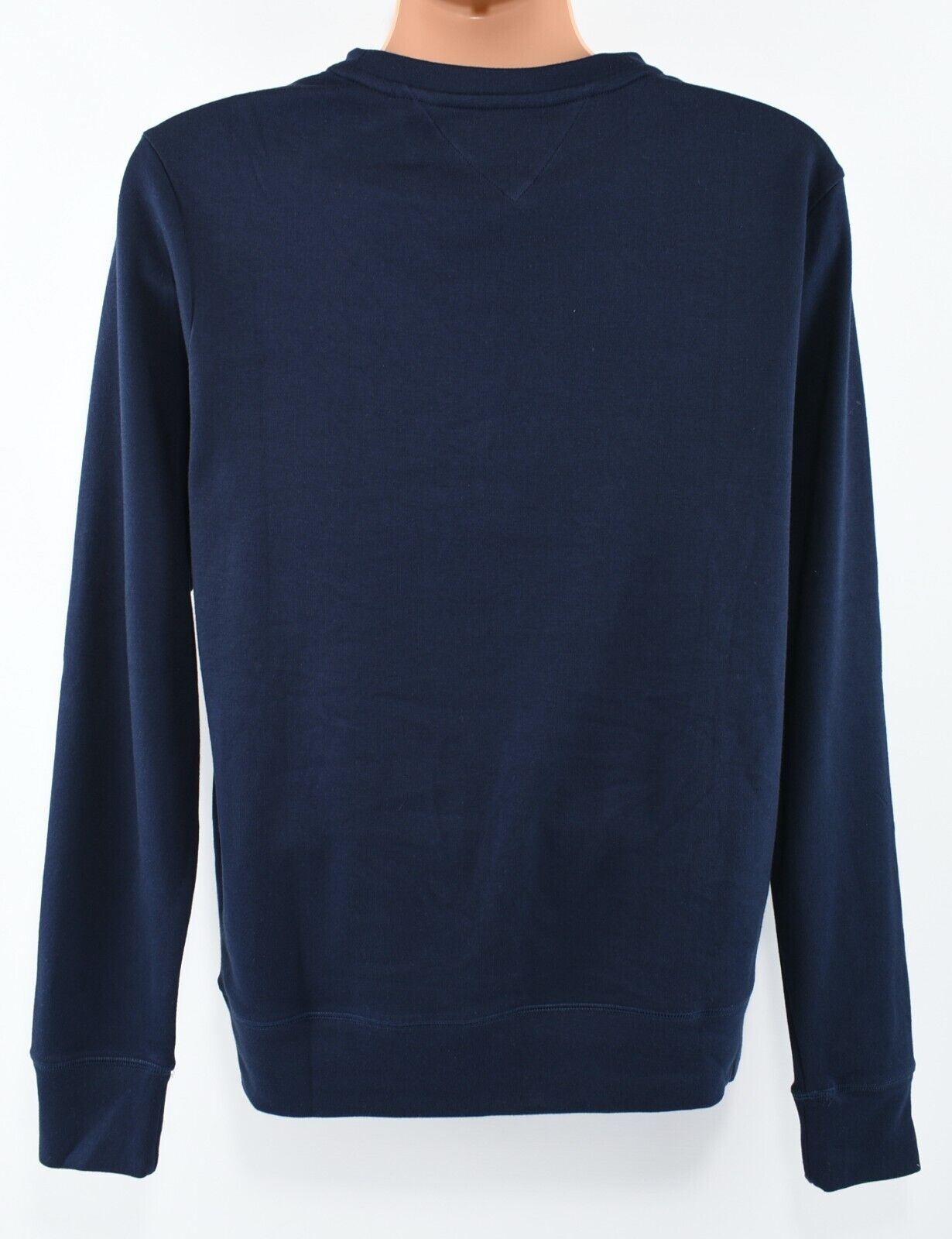 TOMMY HILFIGER Men's Crew Neck Sweatshirt, Organic Cotton, Navy Blue, size S