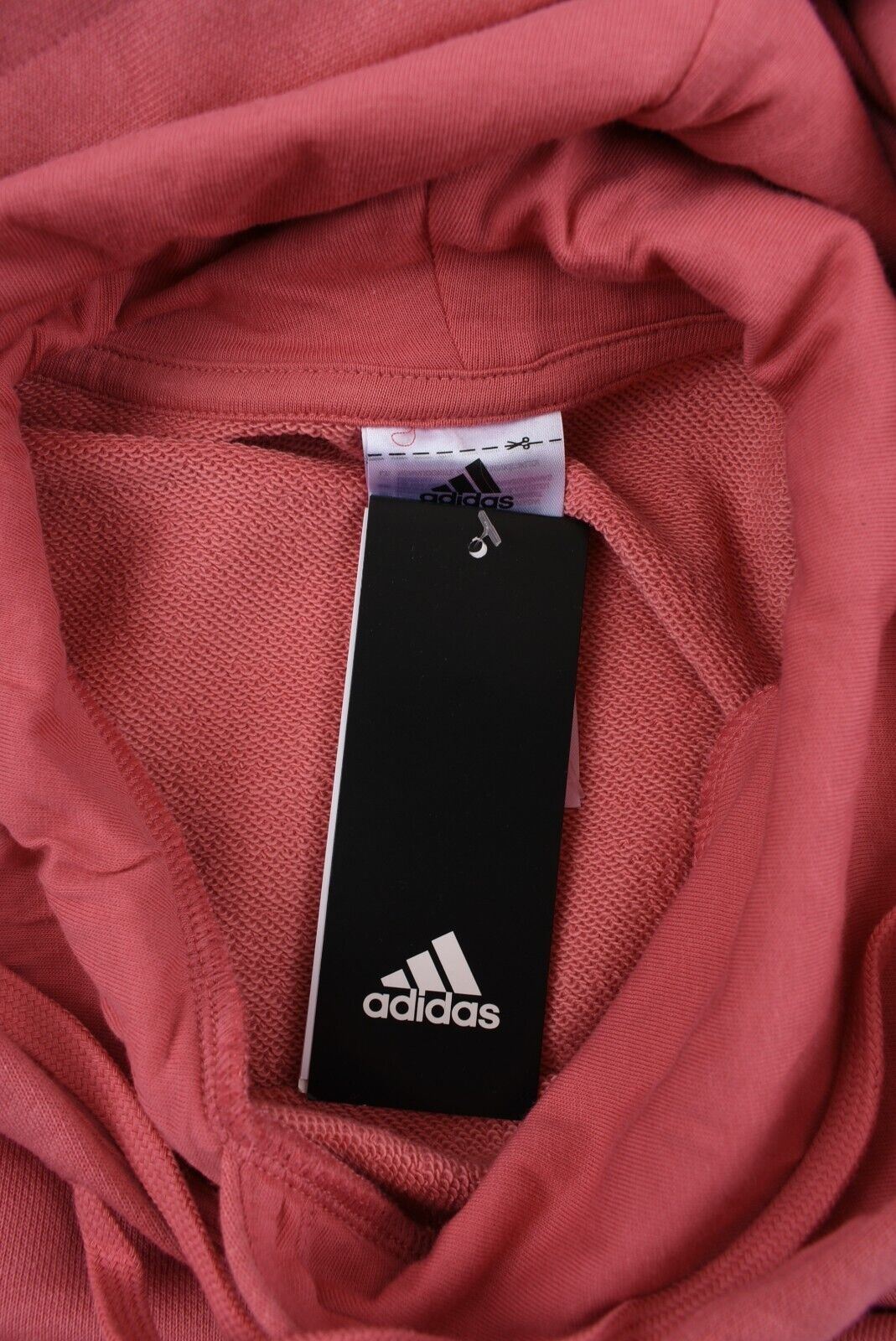 ADIDAS Women's Cropped 3 Stripe Logo Hoodie, Hazy Rose (pink), size XS /UK 4-6