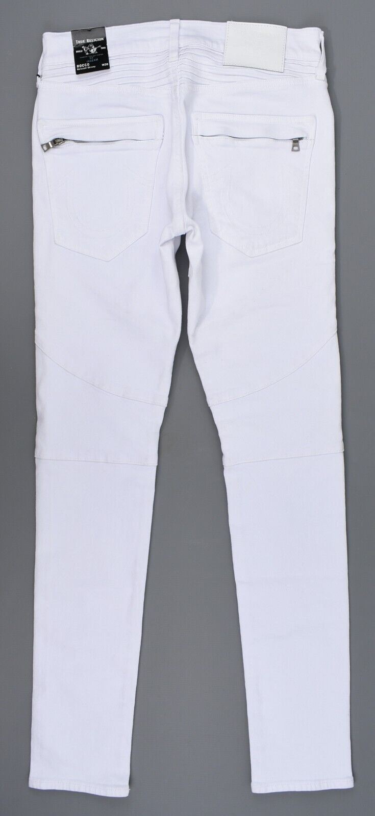 TRUE RELIGION Men's ROCCO relaxed Skinny Jeans, White, size W28 L32