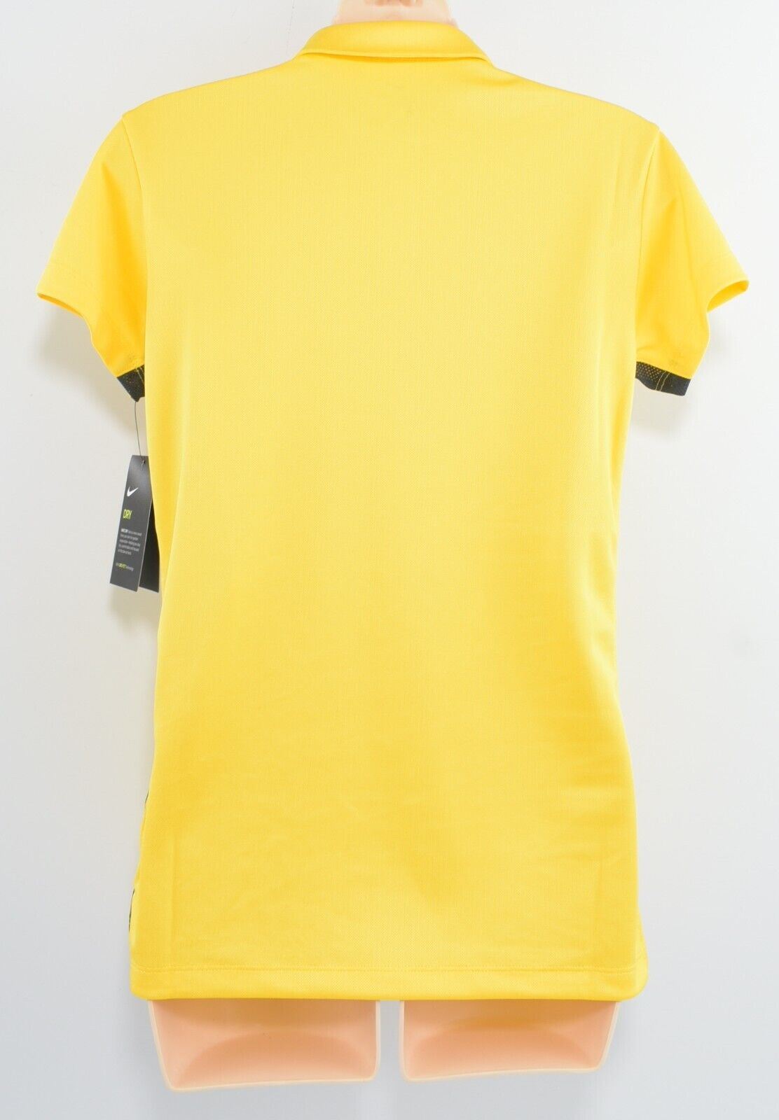 NIKE Dri-Fit Women's ACADEMIC POLO Shirt, T-shirt, Yellow, size S /UK 10