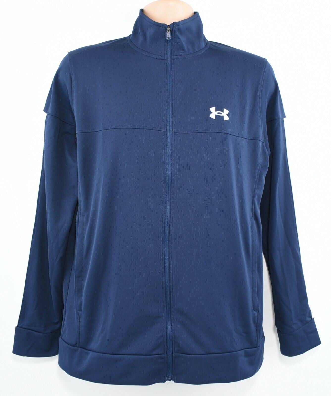 UNDER ARMOUR Men's Sportstyle Zip Tracktop /Jacket, Navy Blue, size M