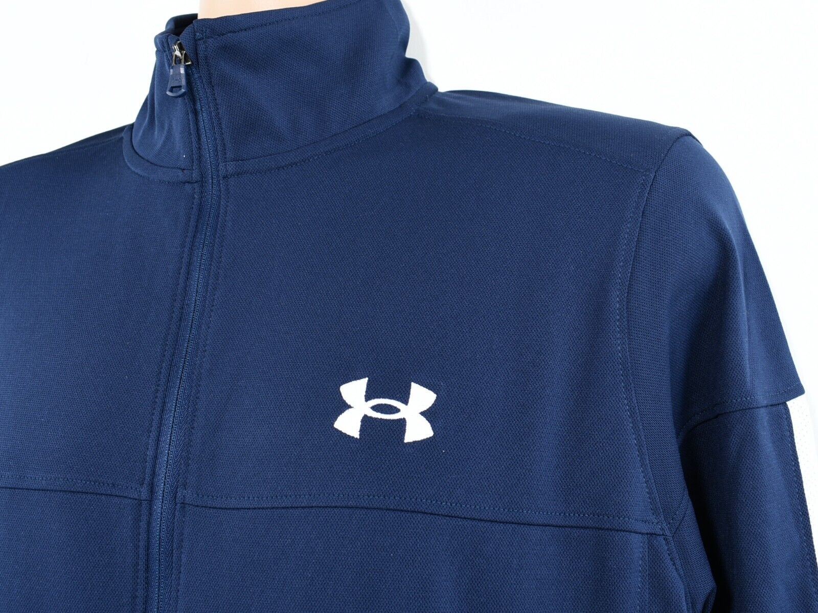 UNDER ARMOUR Men's Sportstyle Zip Tracktop /Jacket, Navy Blue, size M