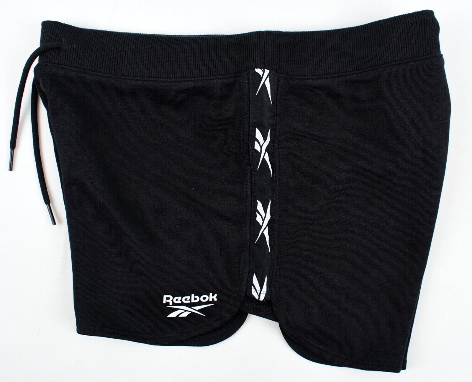 REEBOK Women's Sweat Shorts, with Side Tape, Black, size M /UK 12-14