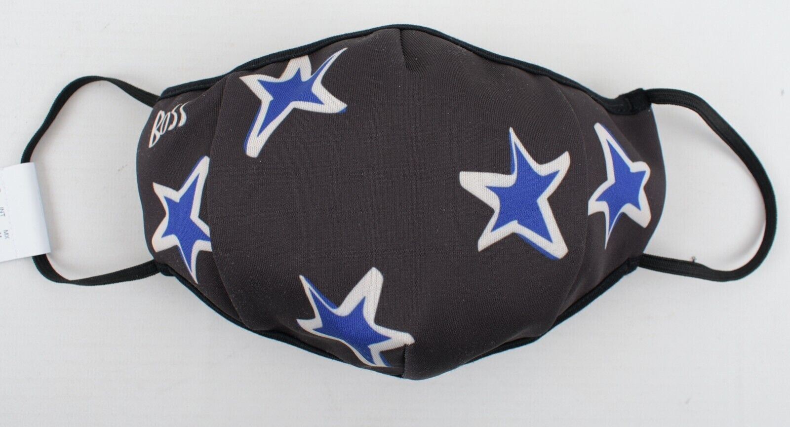 HUGO BOSS Reusable Fabric Face Mask, Black/Blue Star, Unisex - size M