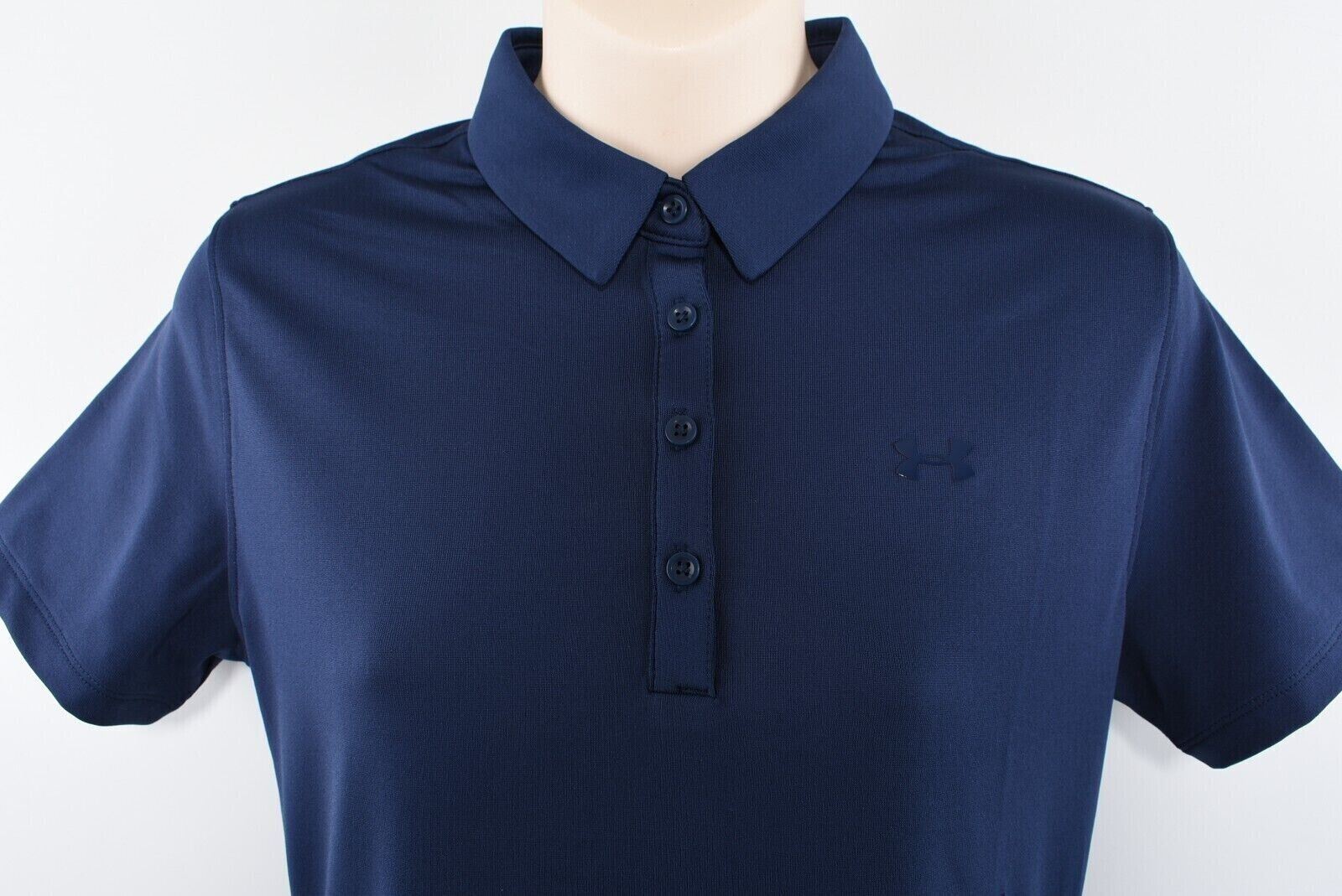 UNDER ARMOUR Women's ZING Polo Shirt, Fitted Style, Navy Blue, size S /UK 10