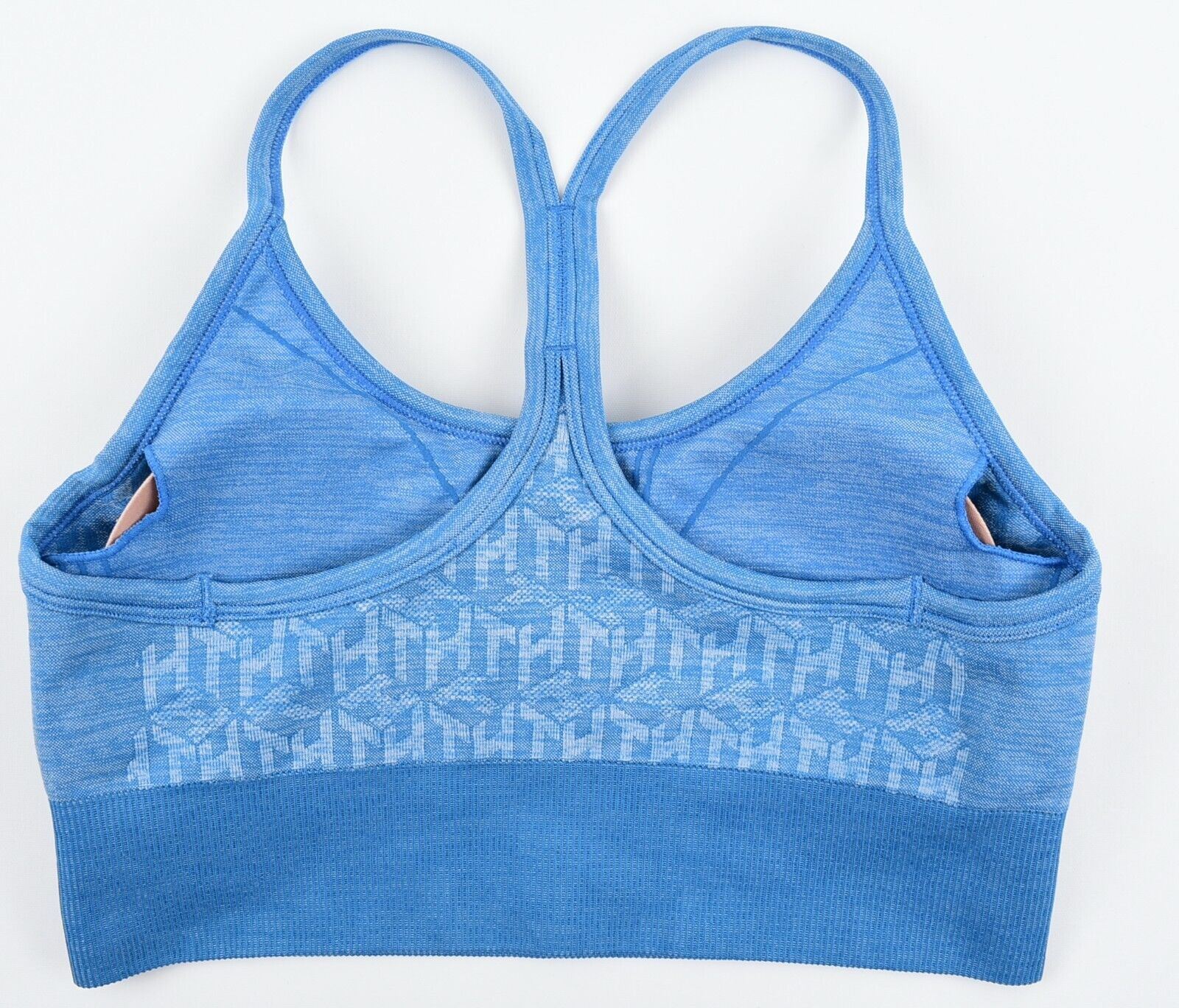 TOMMY HILFIGER Women's Low Intensity Seamless Sports Bra, Blue, size L /UK 14