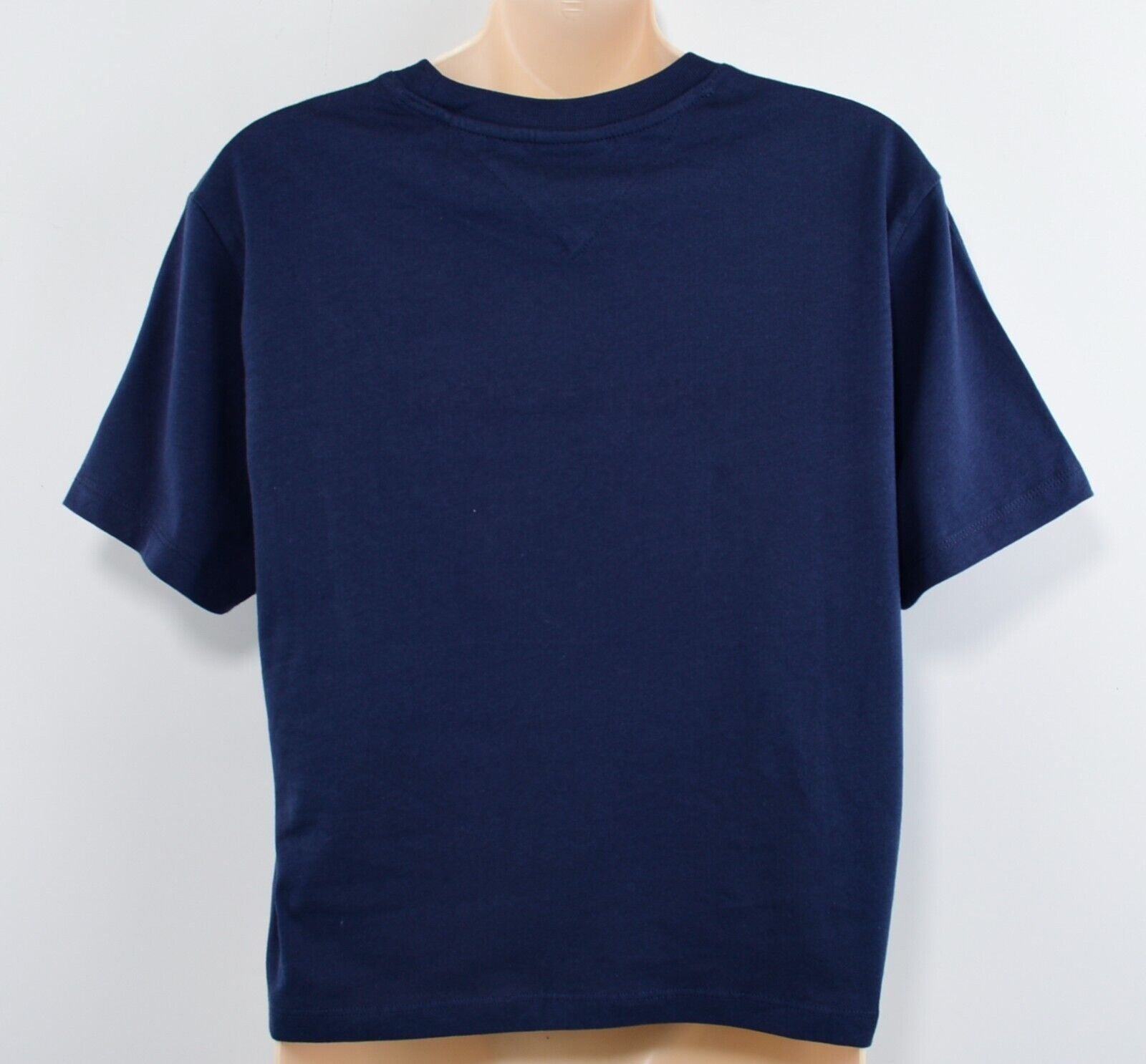 TOMMY HILFIGER Women's Cropped Tee, ORGANIC COTTON, Navy Blue, size S (UK 10)