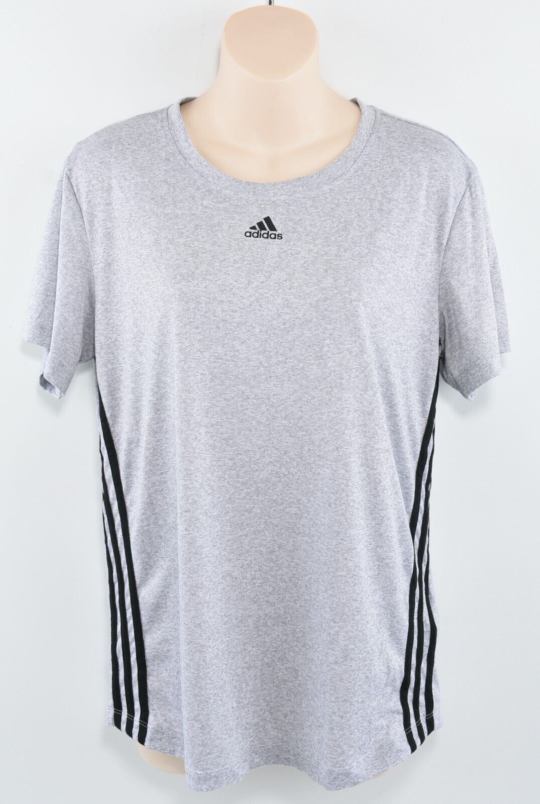 ADIDAS Performance Women's 3-Stripe T-shirt, White/Black, size XS /UK 4-6