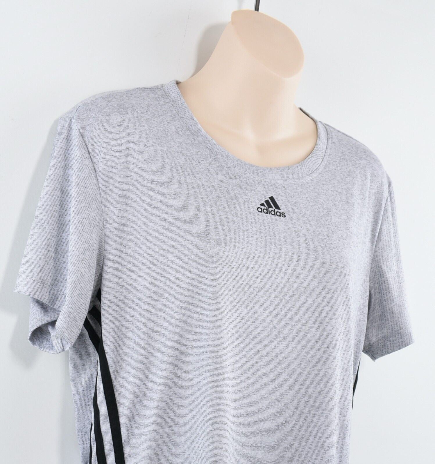 ADIDAS Performance Women's 3-Stripe T-shirt, White/Black, size XS /UK 4-6