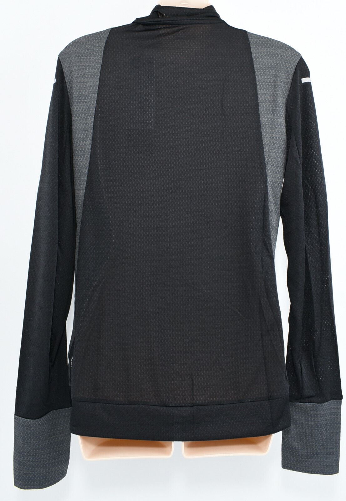 ADIDAS Women's High Neck Long Sleeve Running Top, Black/Grey, size S