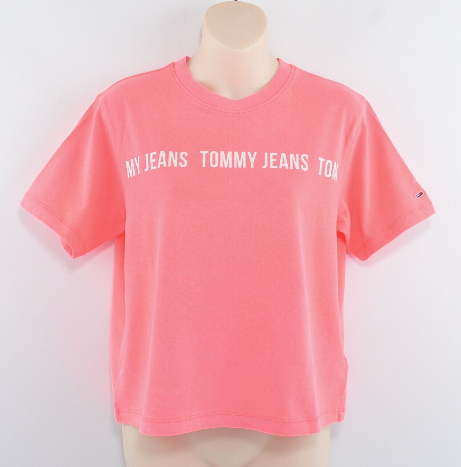 TOMMY HILFIGER - TOMMY JEANS Women's Cropped Tee, Diva Pink, size XS