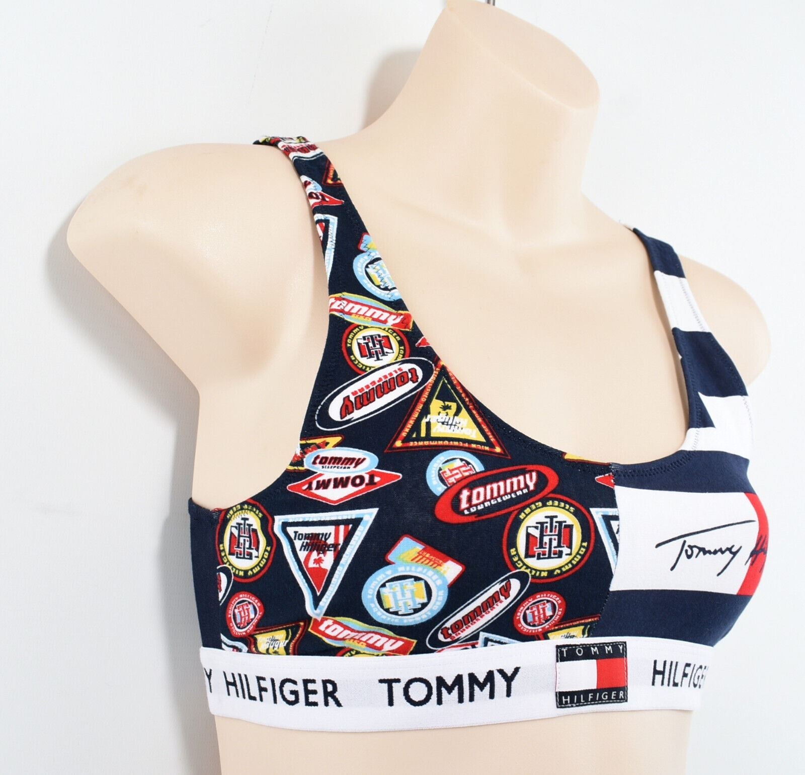 TOMMY HILFIGER - TOMMY 85 Women's Organic Cotton Bralette, Multicoloured, size S