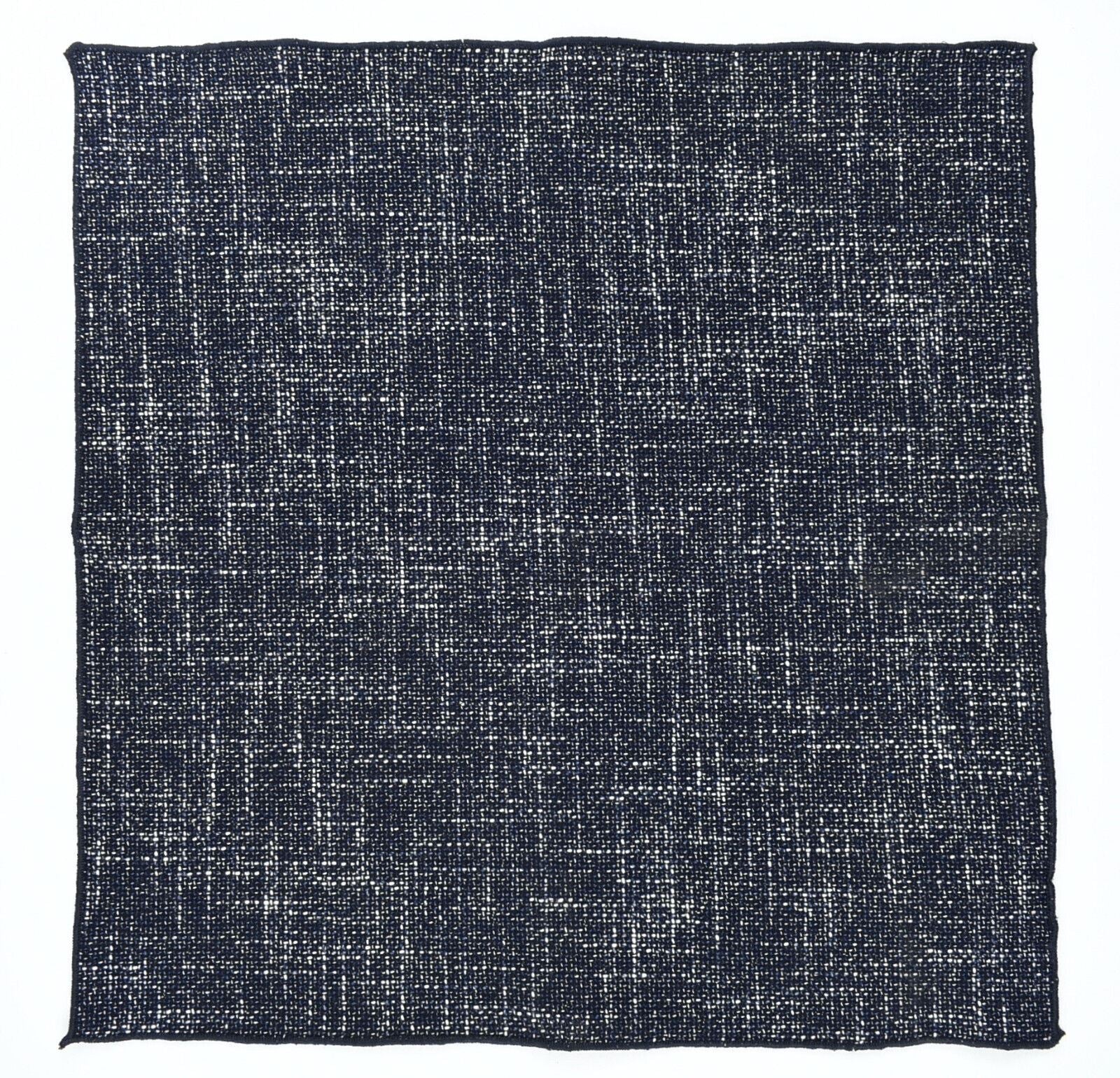 HUGO BOSS Pocket Square /Rolled Scarf , Navy Blue/White, 33x33cm