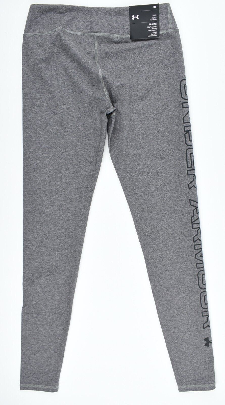 UNDER ARMOUR Women's Mid Rise Full Length Leggings, Grey, size XS /UK 8