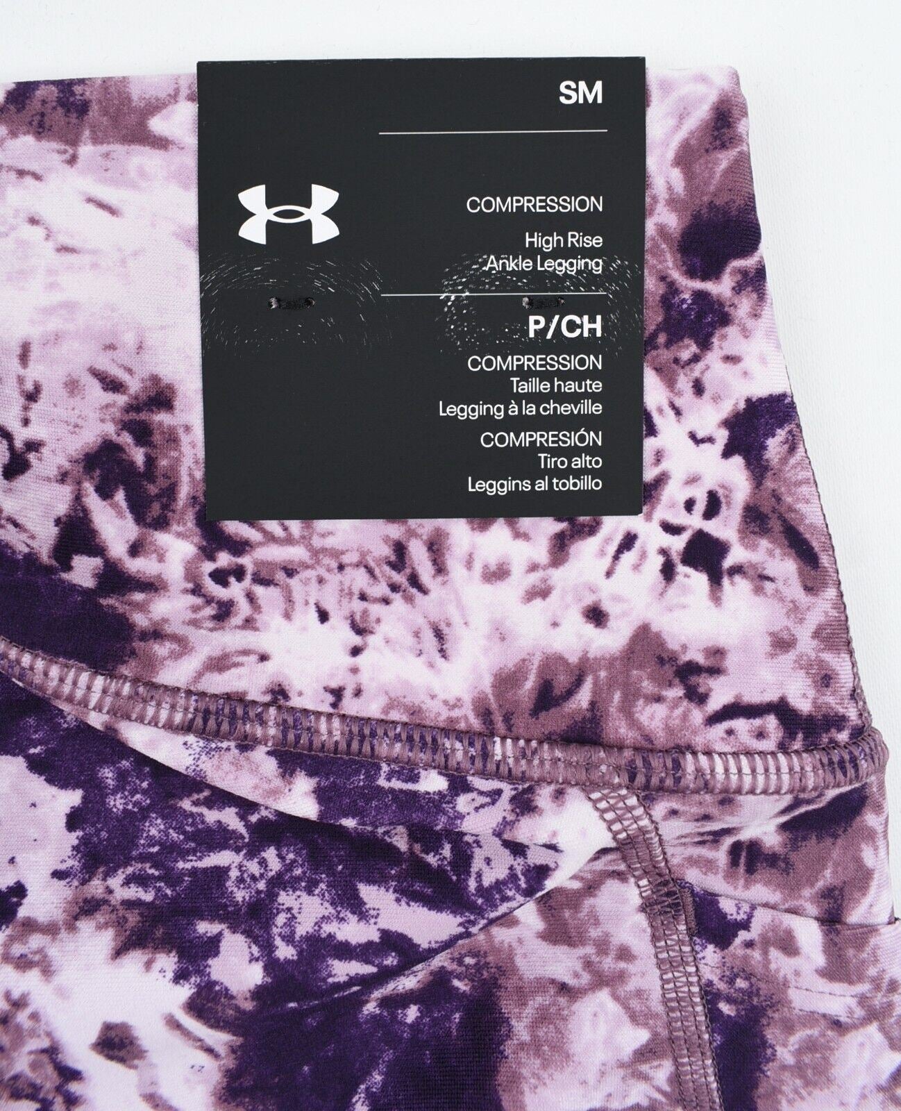 UNDER ARMOUR Women's High Rise Ankle Leggings, Ash Plum Purple/Multi, size S