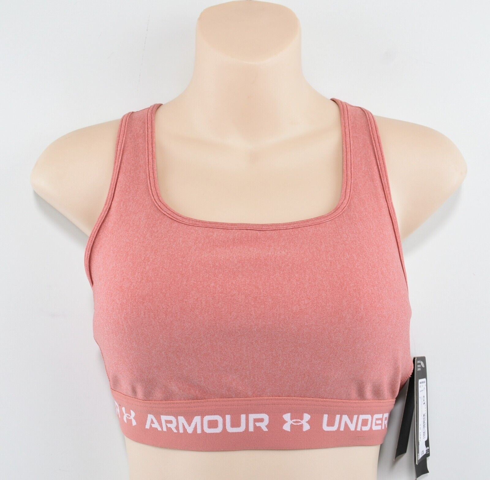 UNDER ARMOUR Women's Medium Support Sports Bra, Stardust Pink, size M /UK 12