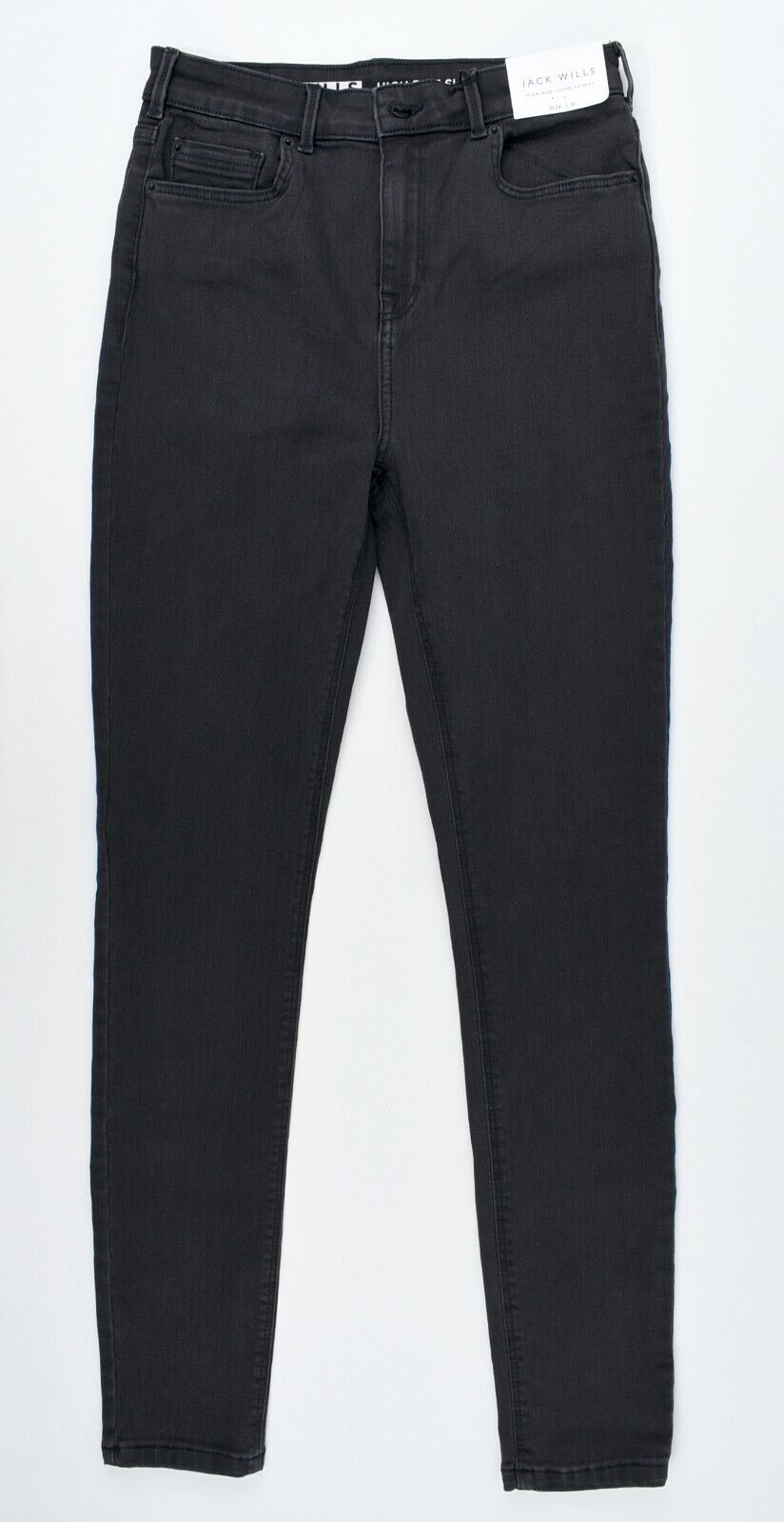 JACK WILLS Women's JAGGER High Rise Super Skinny Jeans, Black, size W28 L30