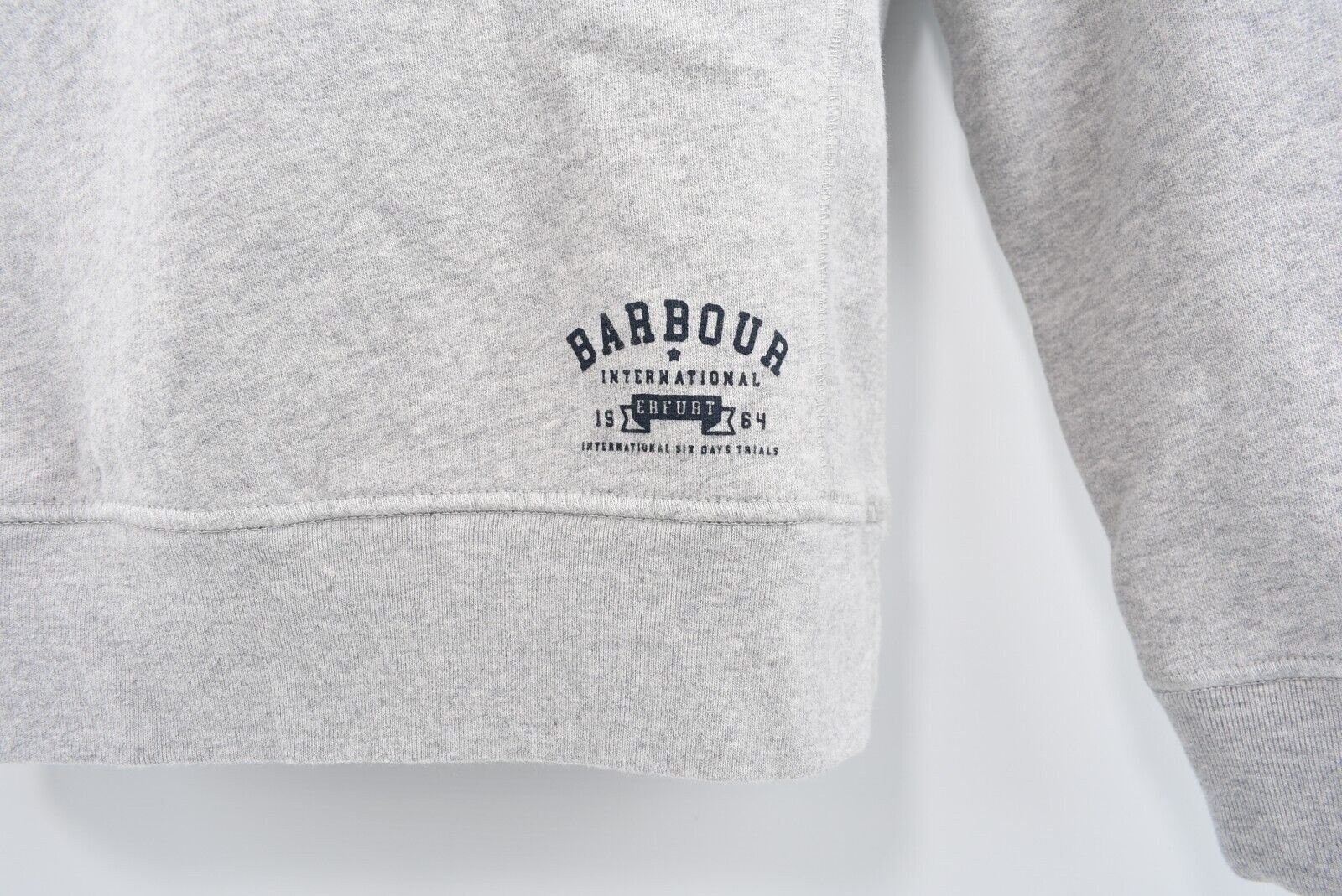 BARBOUR INTERNATIONAL Steve McQueen Doc Men's Sweatshirt Grey, size SMALL